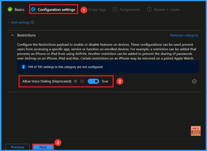 Secure iOS Devices by Blocking Call Initiation using Intune - Fig.4