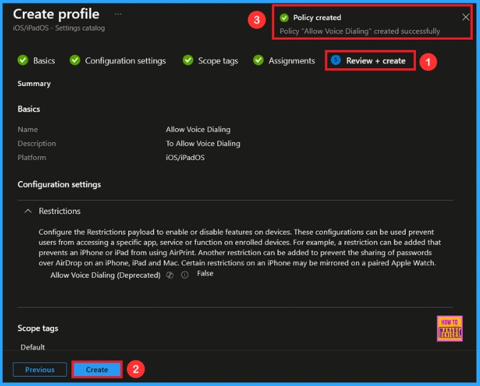Secure iOS Devices by Blocking Call Initiation using Intune - Fig.8
