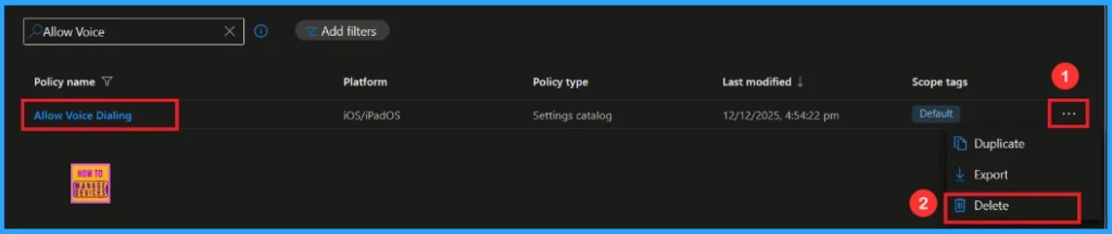 Secure iOS Devices by Blocking Call Initiation using Intune - Fig.11
