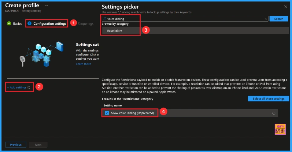 Secure iOS Devices by Blocking Call Initiation using Intune - Fig.3