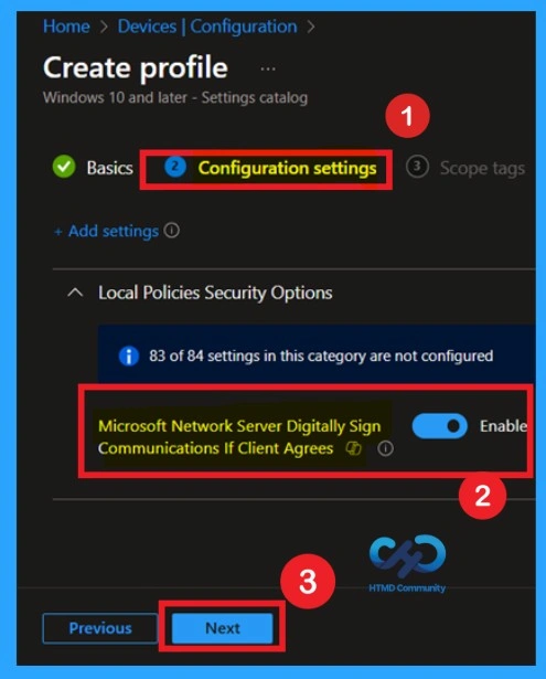 Securing SMB Communication with Intune Using Digitally Sign Communications Policy Fig.5