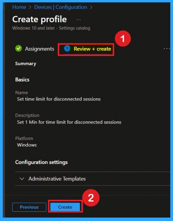 Managing Disconnected Remote Desktop Sessions for Security and Resource Optimization Using Intune Policy -Fig.7