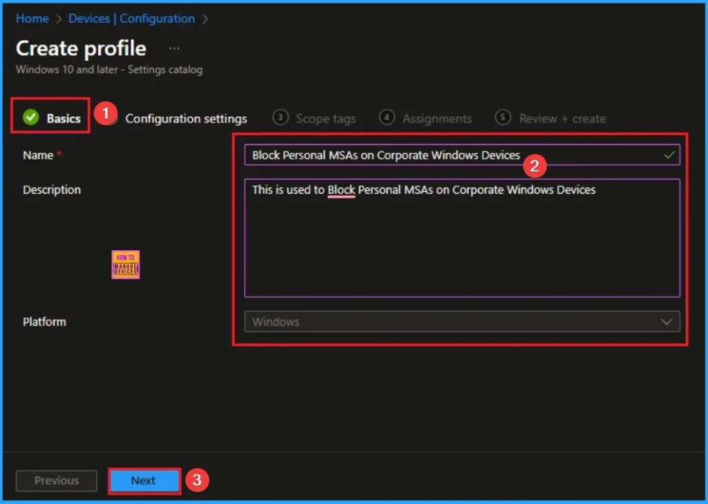 Step-by-Step Intune Guide to Block Personal MSAs on Corporate Windows Devices - Fig3
