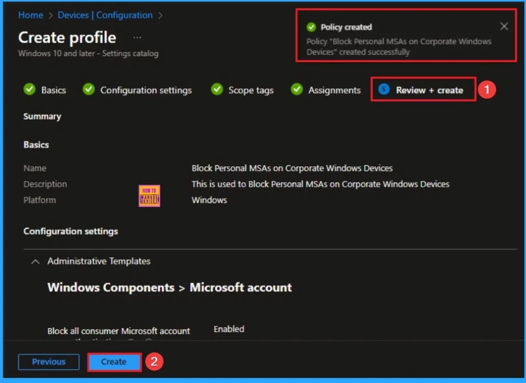 Step-by-Step Intune Guide to Block Personal MSAs on Corporate Windows Devices - Fig11