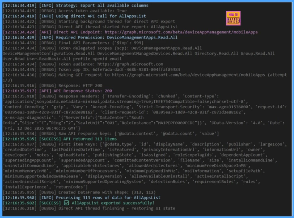 HTMD Community Free Python Intune Tool | HTMD - Microsoft Intune Reports Export Tool v1.0. 5 HTMD Community Free Python Intune Tool | HTMD - Microsoft Intune Reports Export v1.0 Tool. Fig-05