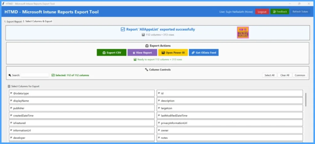 HTMD Community Free Python Intune Tool | HTMD - Microsoft Intune Reports Export Tool v1.0. 6 HTMD Community Free Python Intune Tool | HTMD - Microsoft Intune Reports Export v1.0 Tool. Fig-06