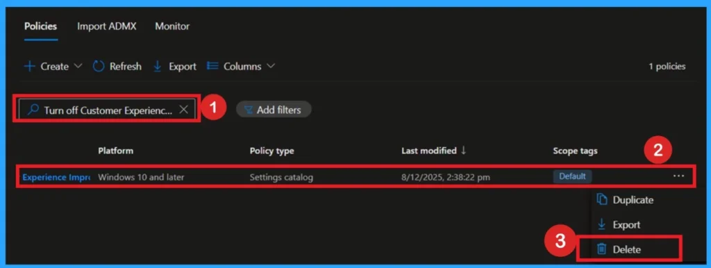 Turn Off Customer Experience Improvement Program to Prevent Enterprise Data Sharing using Intune Policy 12 Turn Off Customer Experience Improvement Program to Prevent Enterprise Data Sharing using Intune Policy- Fig.13