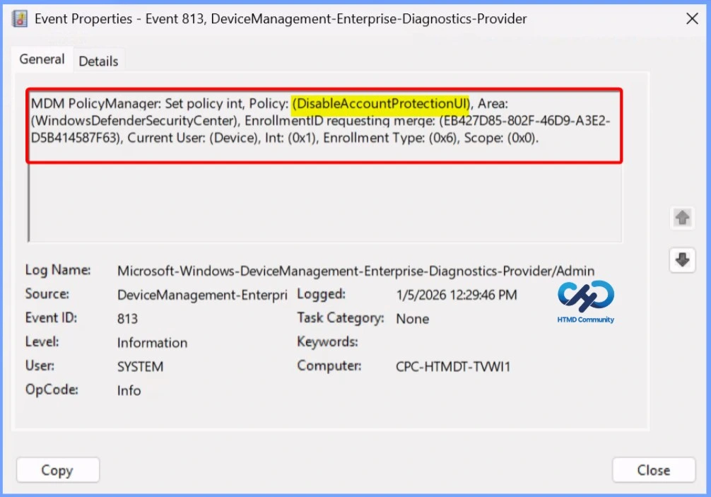 How to Configure Account Protection Area Visibility in Windows Security using Intune Policy - Fig.10