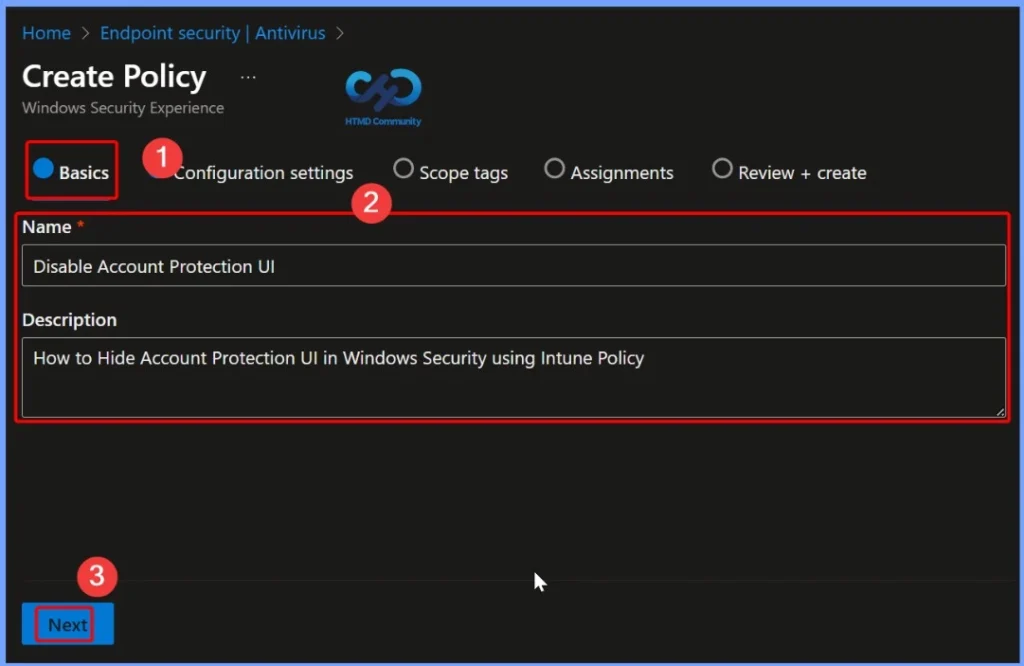 How to Configure Account Protection Area Visibility in Windows Security using Intune Policy - Fig.2