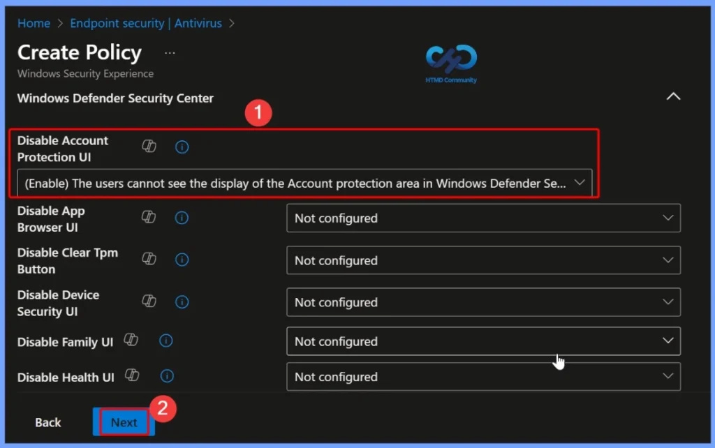How to Configure Account Protection Area Visibility in Windows Security using Intune Policy - Fig.4