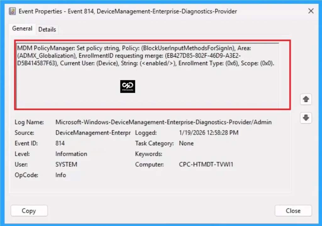 Control Sign-in Input Methods to Login Screen for Standardize the Windows Sign-In Experience using Intune - Fig.11