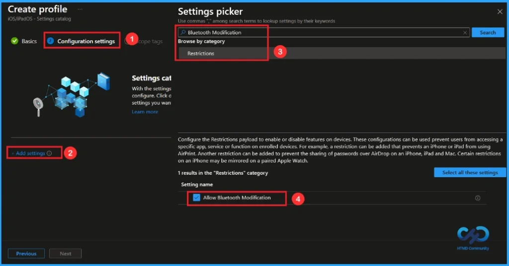Controlling Bluetooth Access on Supervised iPhones and iPads using Intune 4 Controlling Bluetooth Access on Supervised iPhones and iPads using Intune - Fig.3