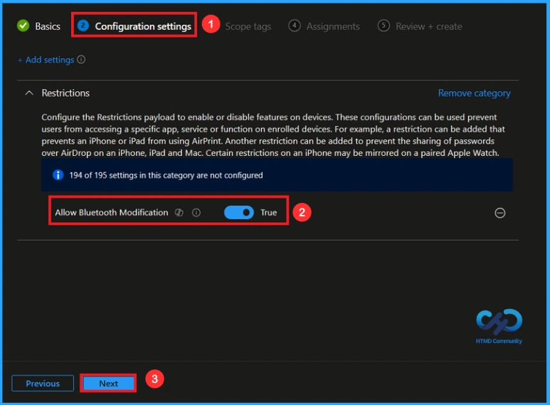 Controlling Bluetooth Access on Supervised iPhones and iPads using Intune 5 Controlling Bluetooth Access on Supervised iPhones and iPads using Intune - Fig.4