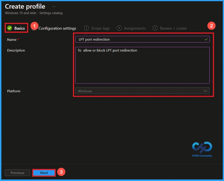 Controlling LPT Port Redirection in Remote Desktop using Intune 3 Controlling LPT Port Redirection in Remote Desktop using Intune - Fig.2