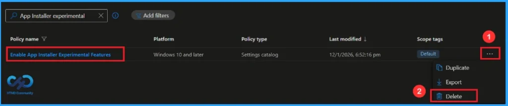 Controlling Windows Package Manager Experimental Features with Intune Policy - Fig.12