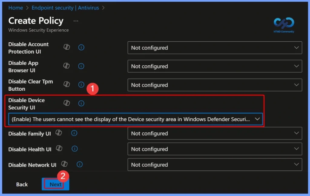 How to Control Device Security Area Visibility in Windows Security using Intune Policy - Fig.4