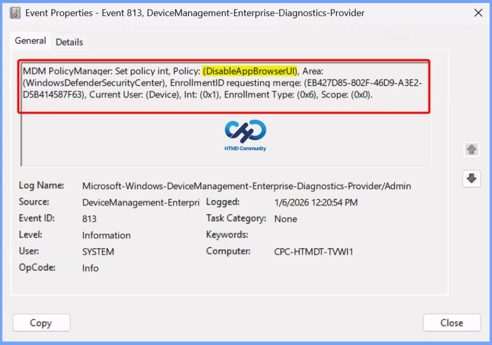 How to Control the Visibility of App and Browser Protection in Windows Defender using Intune Antivirus Policy 12 How to Control the Visibility of App and Browser Protection in Windows Defender using Intune Antivirus Policy - Fig.11