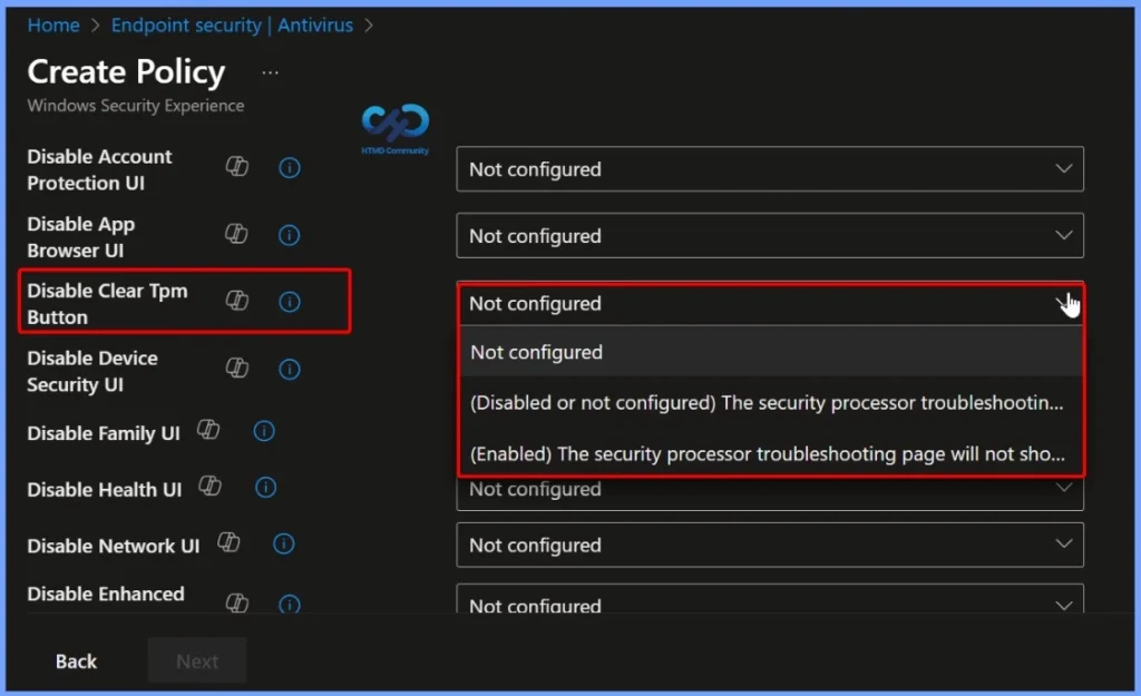 How to Protect TPM Encryption Keys by Disabling Clear TPM using Intune Policy 5 How to Protect TPM Encryption Keys by Disabling Clear TPM using Intune Policy - Fig.4