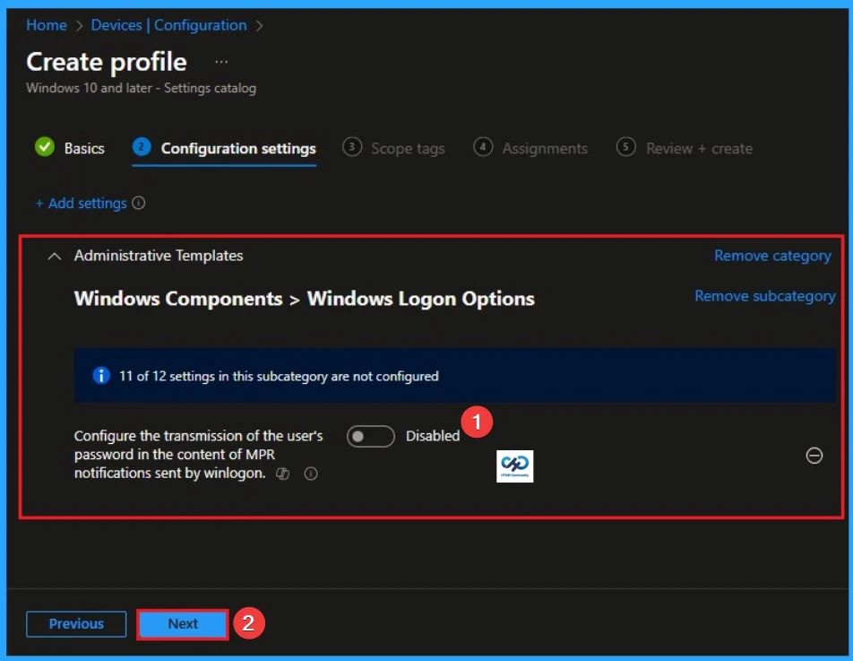 Enable MPR Notifications for System to Easily Sync Passwords using Intune 7 Enable MPR Notifications for System to Easily Sync Passwords using Intune - Fig.6