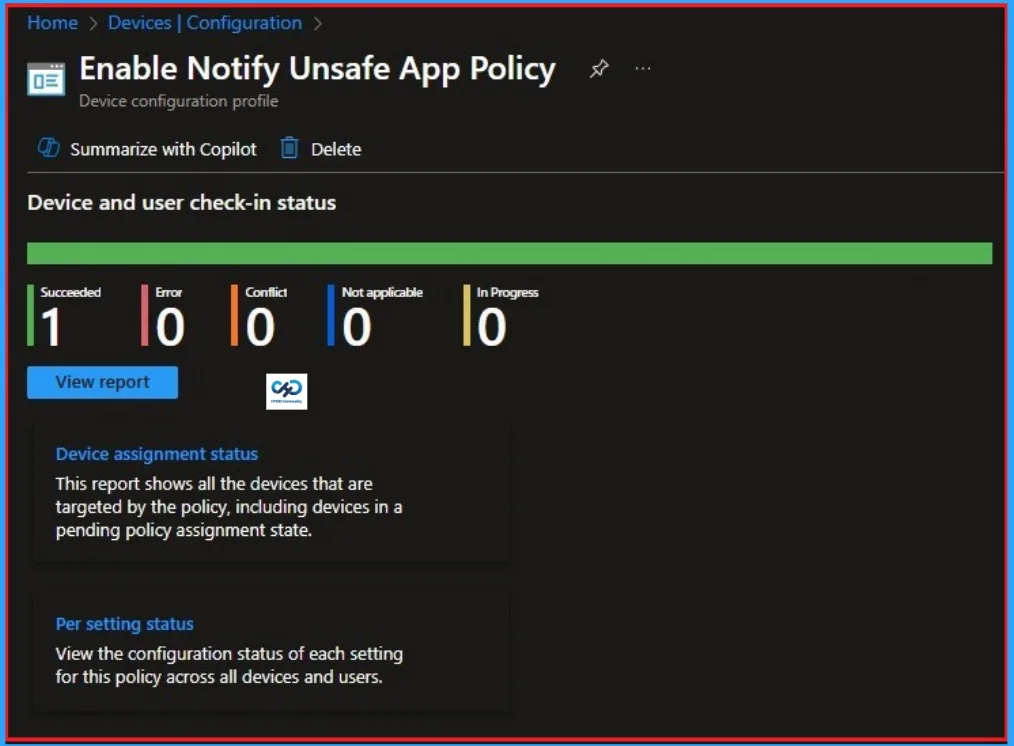 Enable Notify Unsafe App Policy for Enhanced Phishing Protection in Defender Smart Screen using Intune - Fig.10