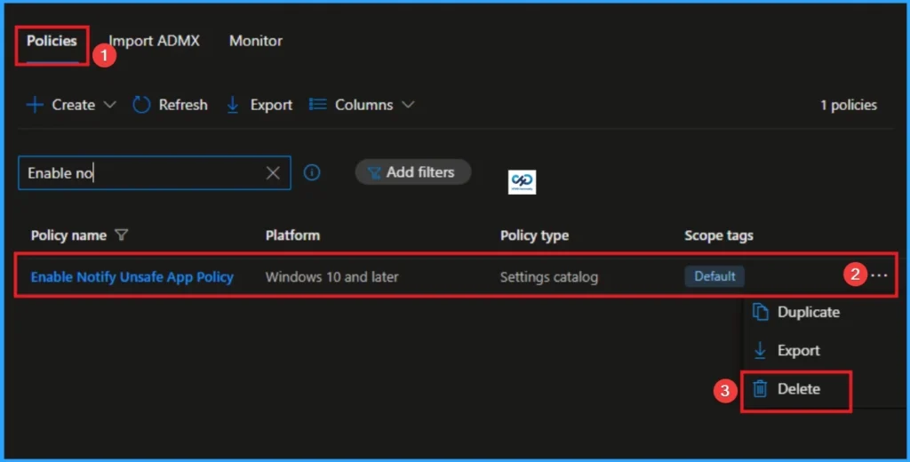Enable Notify Unsafe App Policy for Enhanced Phishing Protection in Defender Smart Screen using Intune - Fig.13
