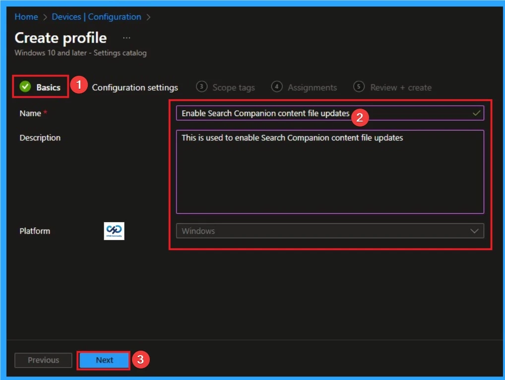 Enable Search Companion Content File Updates to Reclaim Your Network Bandwidth using Intune 4 Enable Search Companion Content File Updates to Reclaim Your Network Bandwidth using Intune - Fig.3