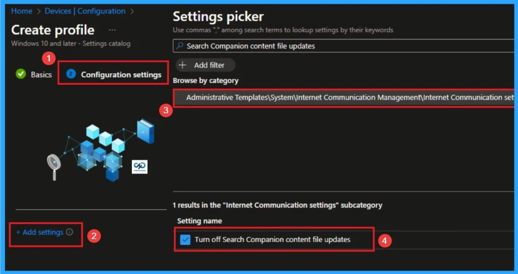 Enable Search Companion Content File Updates to Reclaim Your Network Bandwidth using Intune 5 Enable Search Companion Content File Updates to Reclaim Your Network Bandwidth using Intune - Fig.4