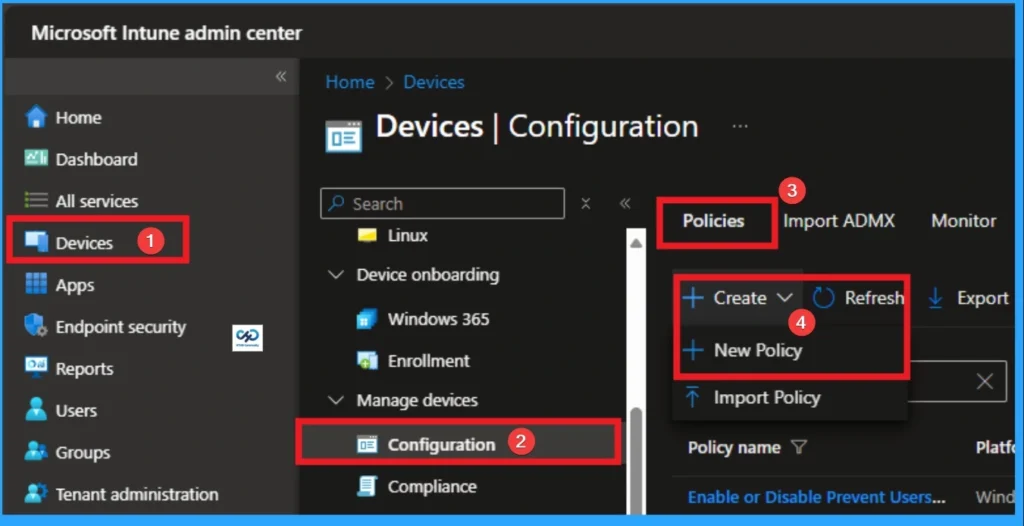 Enable Wireless Settings for Windows Connect Now using Intune - Fig.1