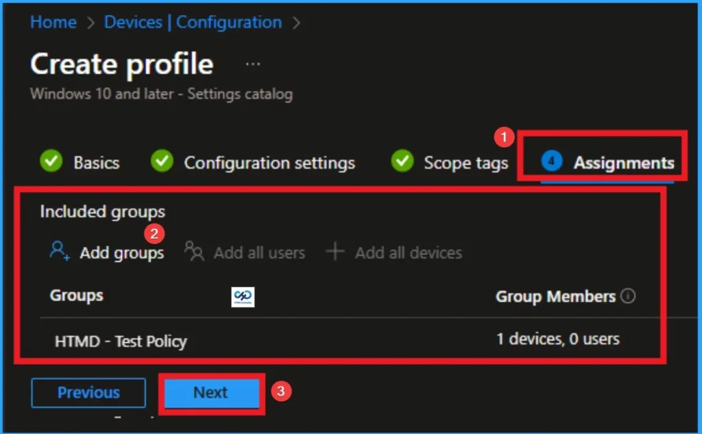 Enable Wireless Settings for Windows Connect Now using Intune - Fig.9