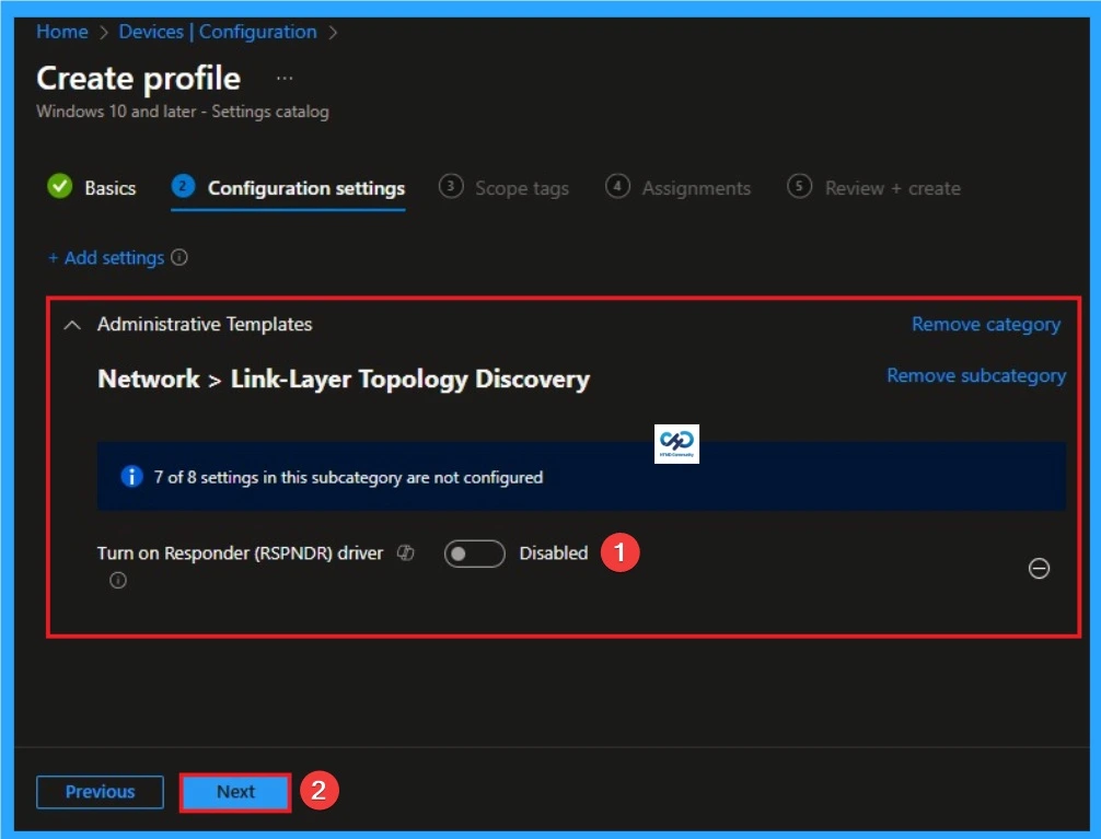 How to Enable LLTD Responder for Network Diagnostics using Intune - Fig.5