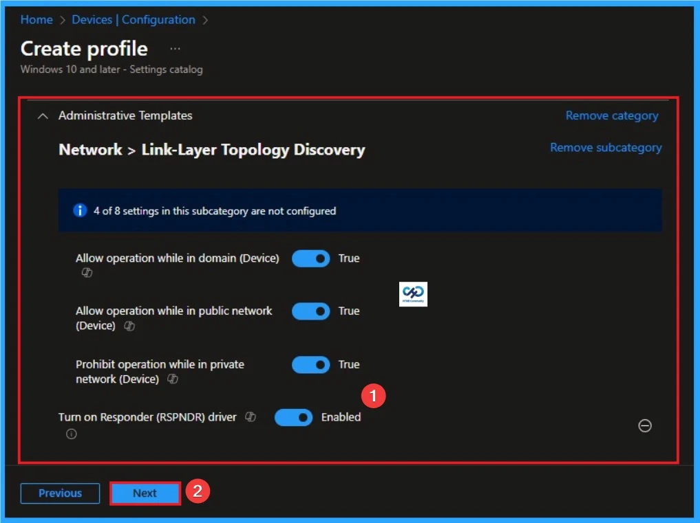 How to Enable LLTD Responder for Network Diagnostics using Intune - Fig.6