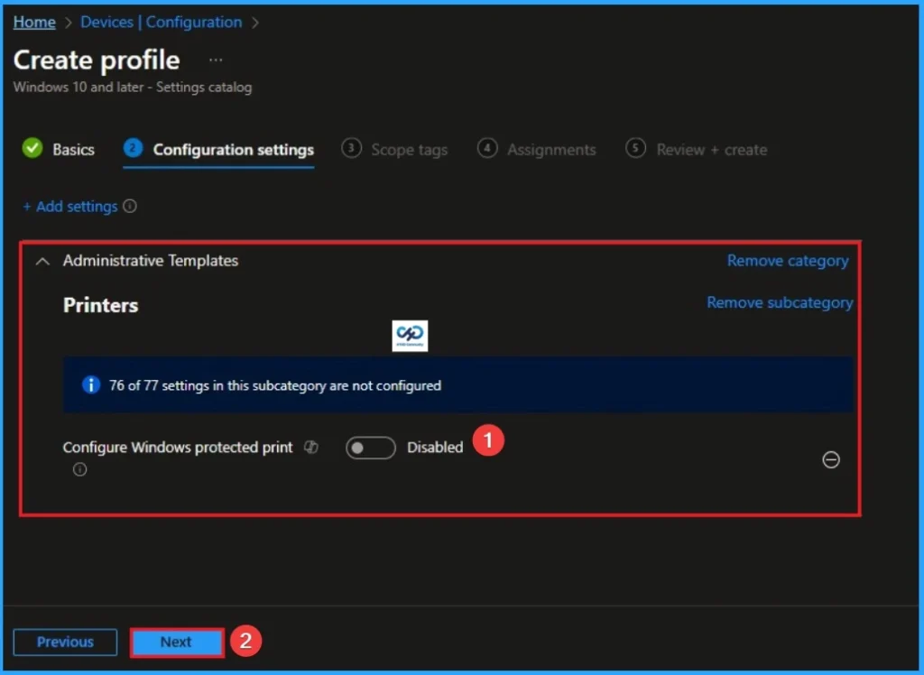 How to Enable Windows Protected Print to Eliminate Print Vulnerabilities using Intune 6 How to Enable Windows Protected Print to Eliminate Print Vulnerabilities using Intune - Fig.5