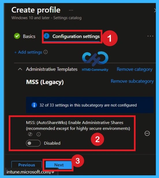 Manage Administrative Shares on Windows Workstations using Intune ADMX_MSS Legacy Policy 5 Manage Administrative Shares on Windows Workstations Using Intune ADMX_MSS Legacy Policy - Fig.4