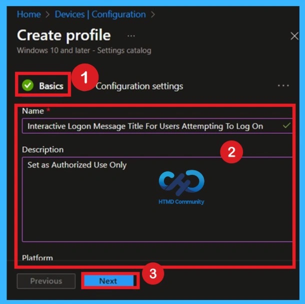 Configure Windows Interactive Logon Message Title using Intune Policy - Fig.2