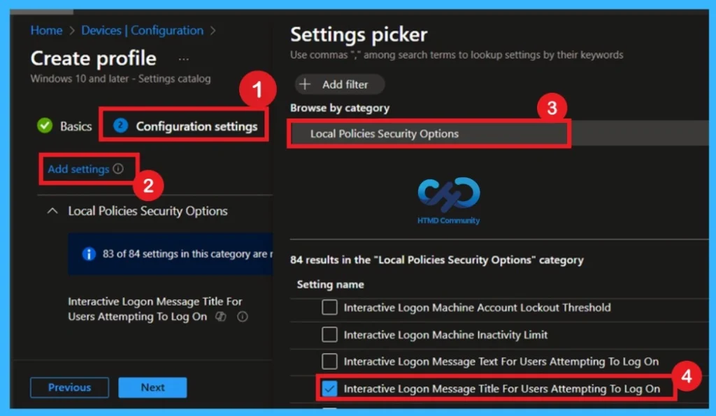 Configure Windows Interactive Logon Message Title using Intune Policy - Fig.3
