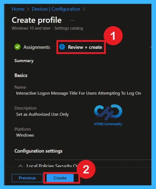 Configure Windows Interactive Logon Message Title using Intune Policy- Fig.8