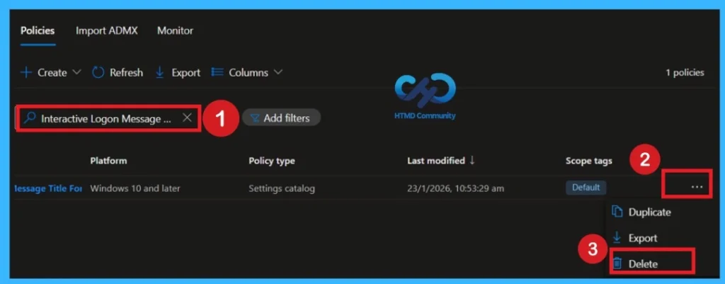 Configure Windows Interactive Logon Message Title using Intune Policy- Fig .11