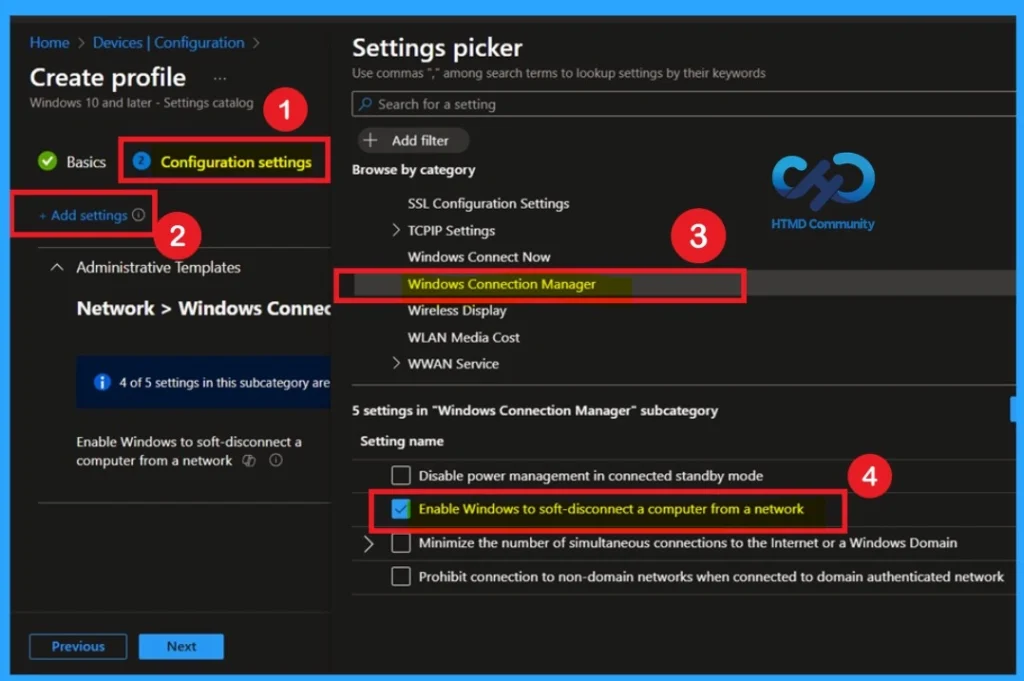 Maintaining Network Stability During Connection Changes using Intune Policy -Fig.2 -Fig.3