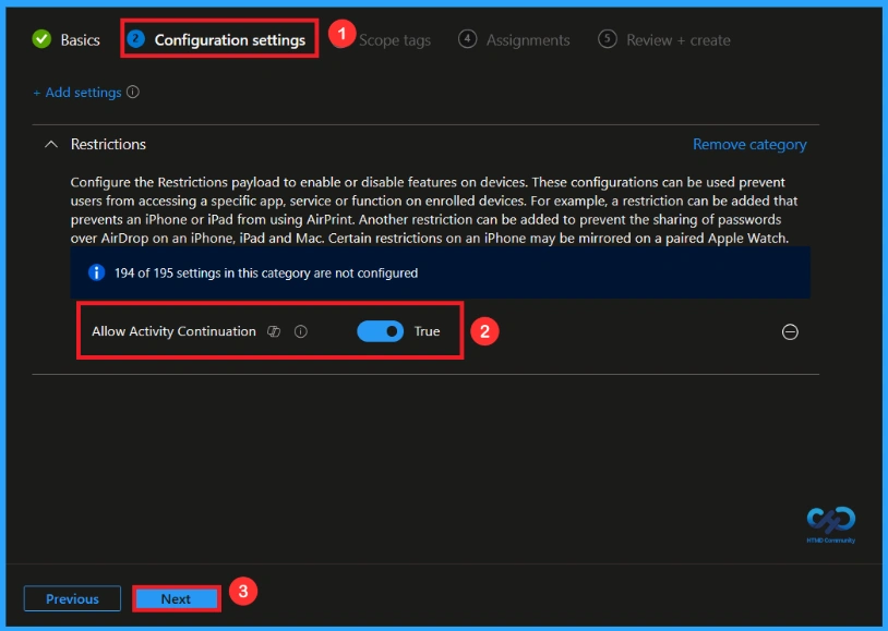 Managing Activity Continuation Policy on iOS Devices using Intune - Fig.4