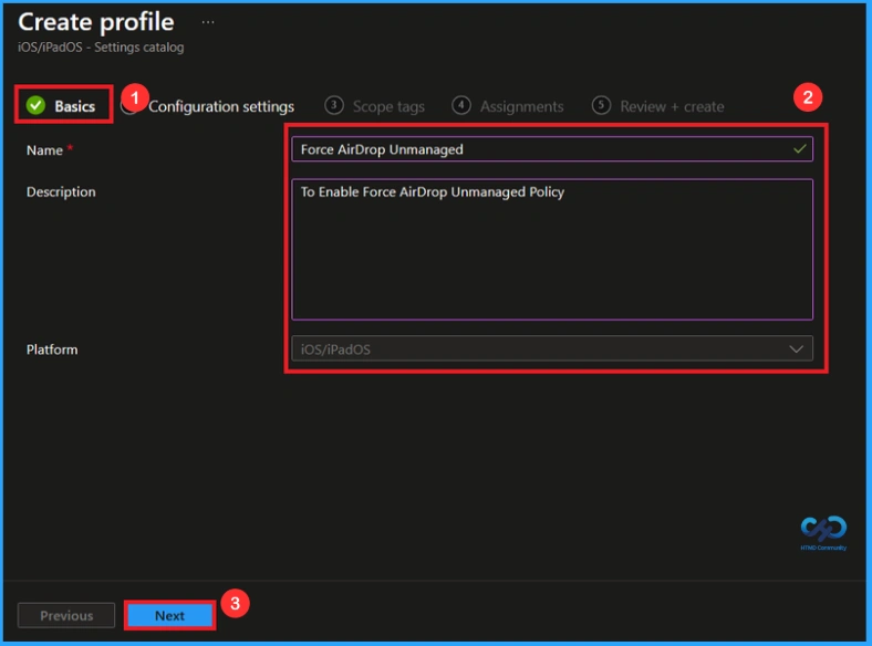 Managing AirDrop as an Unmanaged Drop Target in iOS using Intune - Fig.2