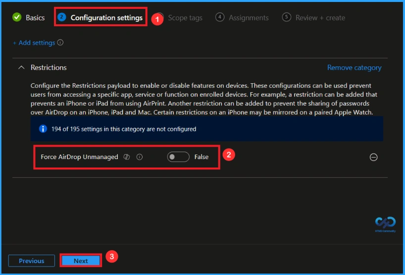 Managing AirDrop as an Unmanaged Drop Target in iOS using Intune - Fig.4