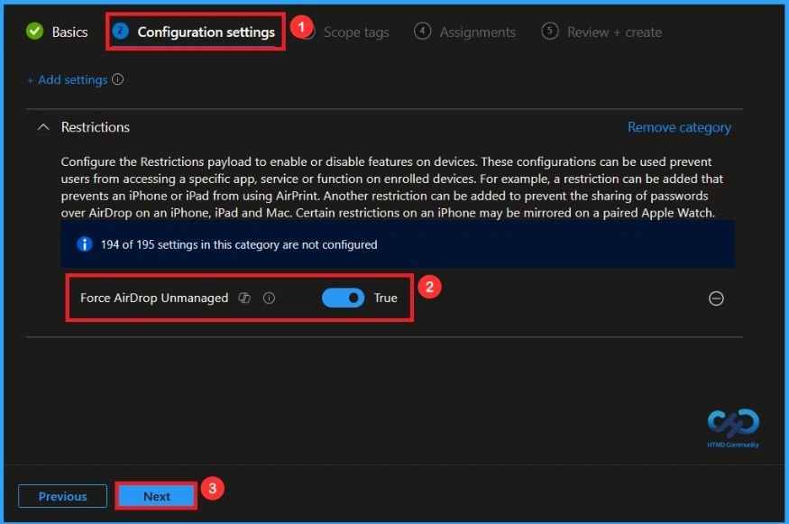 Managing AirDrop as an Unmanaged Drop Target in iOS using Intune - Fig.5