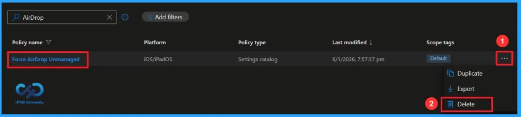 Managing AirDrop as an Unmanaged Drop Target in iOS using Intune - Fig.11
