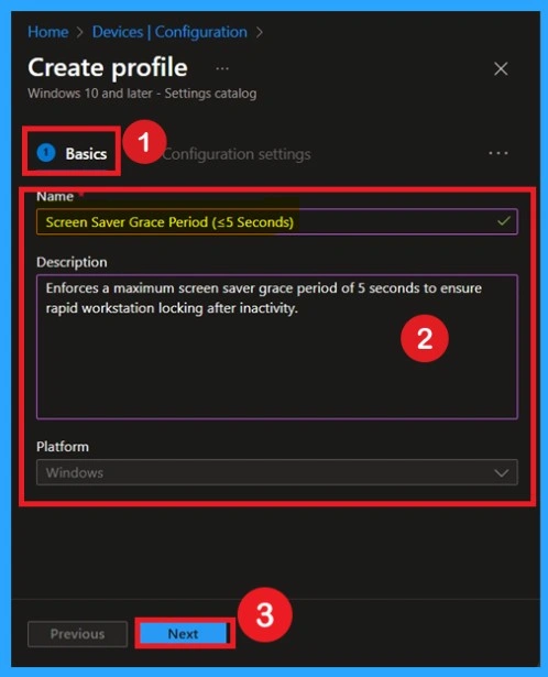 Prevent Unauthorized Access by Configuring Screen Saver Lock Timing using Intune Policy-Fig.2