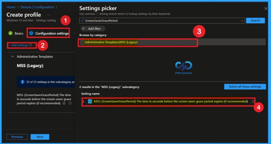 Prevent Unauthorized Access by Configuring Screen Saver Lock Timing using Intune Policy-Fig.3