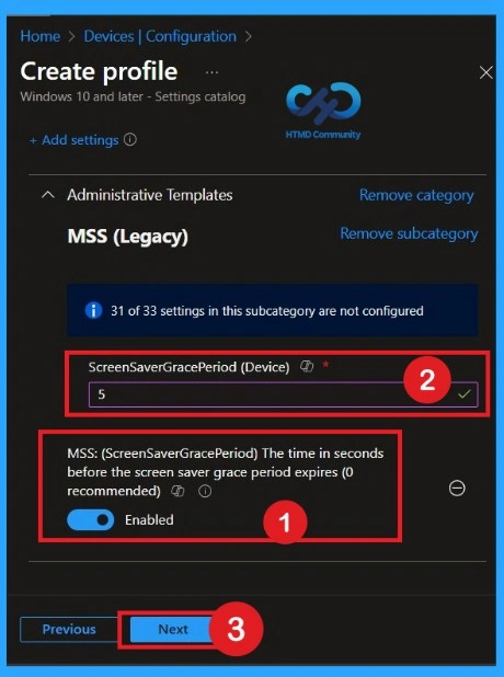 Prevent Unauthorized Access by Configuring Screen Saver Lock Timing using Intune Policy-Fig.5