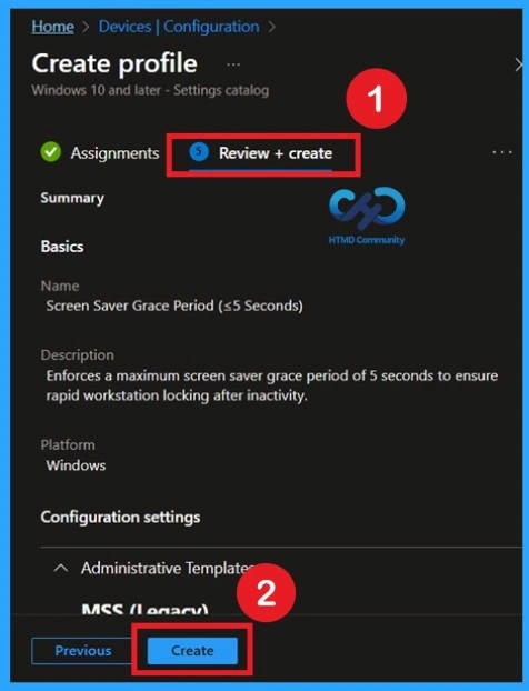 Prevent Unauthorized Access by Configuring Screen Saver Lock Timing using Intune Policy-Fig.8