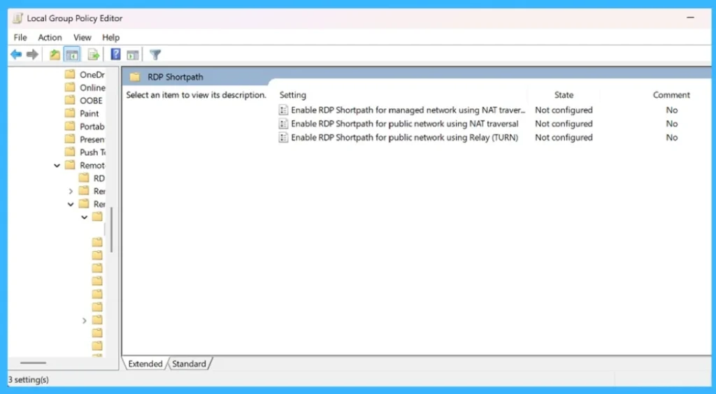 How to Configure RDP Shortpath Connection Types NAT Traversal STUN TURN using Intune and Group Policy- Fig.4 Creds to MS