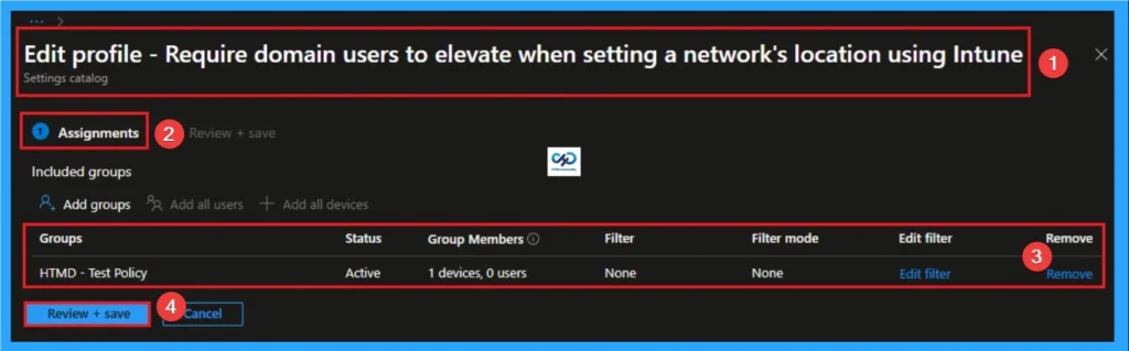 Require Domain users to Elevate when Setting Network's Location using Intune - Fig.12