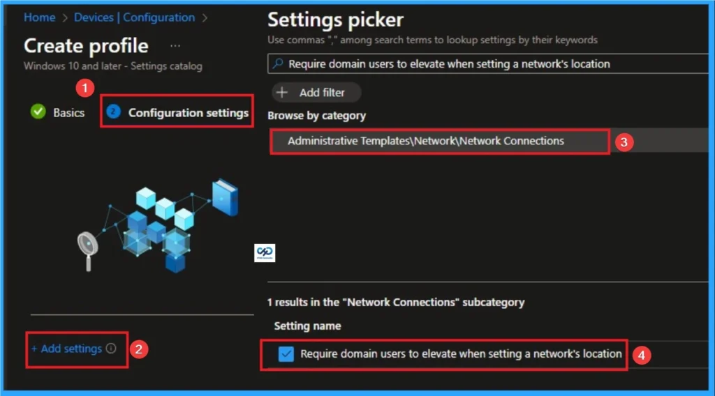 Require Domain users to Elevate when Setting Network's Location using Intune - Fig.4